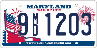 MD license plate 9MD1203