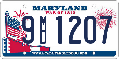 MD license plate 9MD1207