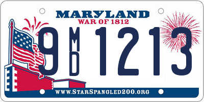 MD license plate 9MD1213