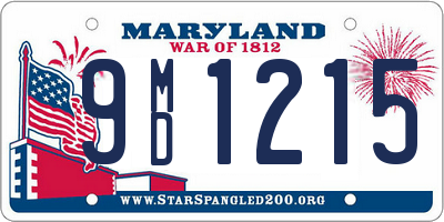 MD license plate 9MD1215