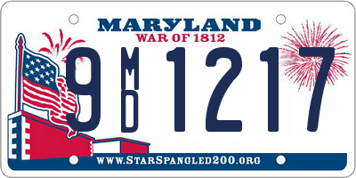 MD license plate 9MD1217