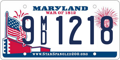 MD license plate 9MD1218