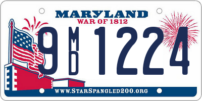 MD license plate 9MD1224