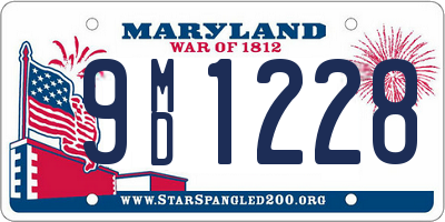 MD license plate 9MD1228