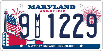 MD license plate 9MD1229