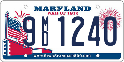 MD license plate 9MD1240