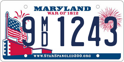 MD license plate 9MD1243