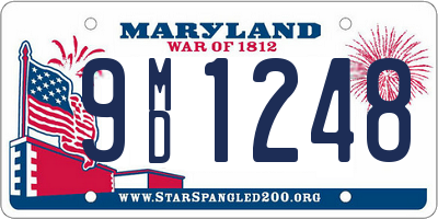 MD license plate 9MD1248