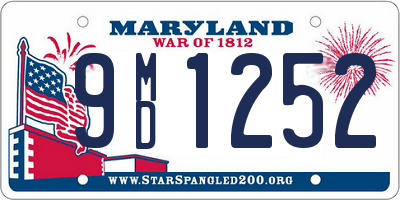 MD license plate 9MD1252