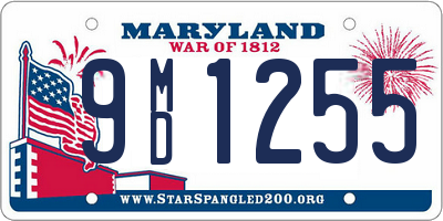 MD license plate 9MD1255