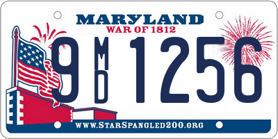 MD license plate 9MD1256