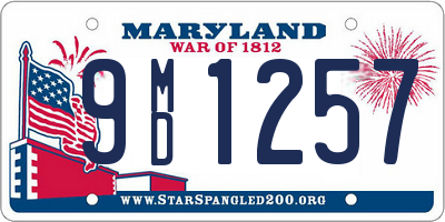 MD license plate 9MD1257