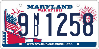 MD license plate 9MD1258