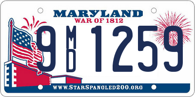 MD license plate 9MD1259