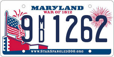 MD license plate 9MD1262