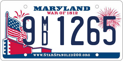 MD license plate 9MD1265