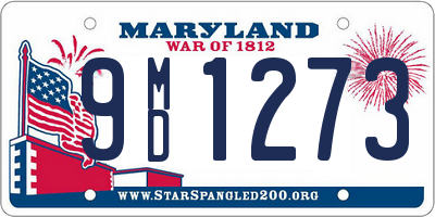 MD license plate 9MD1273