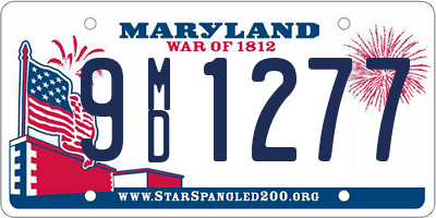 MD license plate 9MD1277