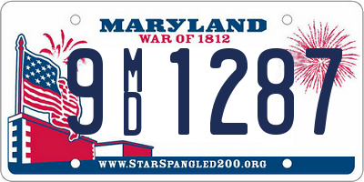 MD license plate 9MD1287