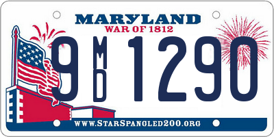 MD license plate 9MD1290