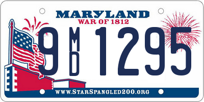 MD license plate 9MD1295