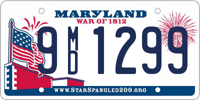 MD license plate 9MD1299