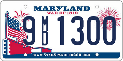 MD license plate 9MD1300