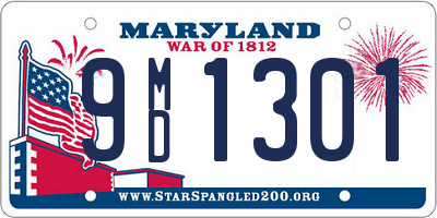 MD license plate 9MD1301