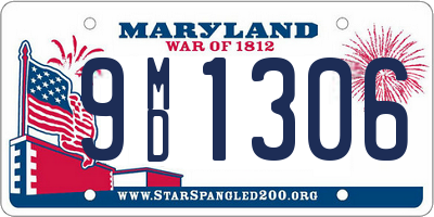 MD license plate 9MD1306