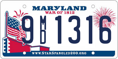 MD license plate 9MD1316