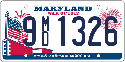 MD license plate 9MD1326