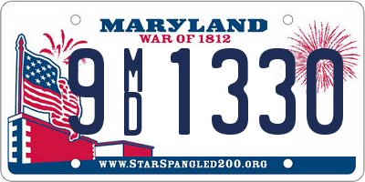 MD license plate 9MD1330