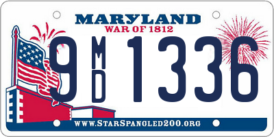 MD license plate 9MD1336