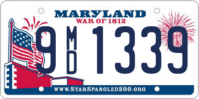MD license plate 9MD1339