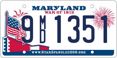 MD license plate 9MD1351