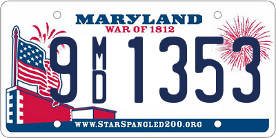 MD license plate 9MD1353