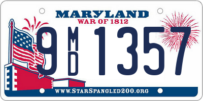 MD license plate 9MD1357