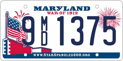 MD license plate 9MD1375