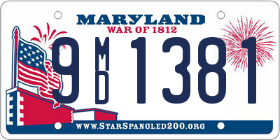 MD license plate 9MD1381