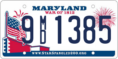 MD license plate 9MD1385