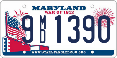 MD license plate 9MD1390