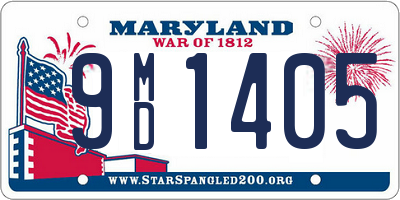 MD license plate 9MD1405