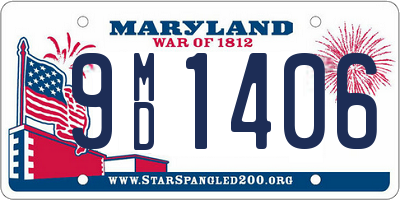 MD license plate 9MD1406
