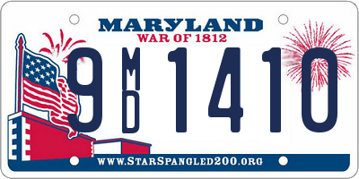 MD license plate 9MD1410