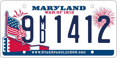 MD license plate 9MD1412