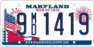 MD license plate 9MD1419