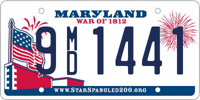 MD license plate 9MD1441