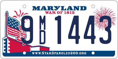 MD license plate 9MD1443