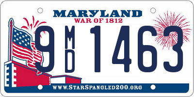 MD license plate 9MD1463