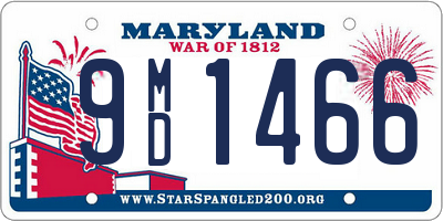 MD license plate 9MD1466